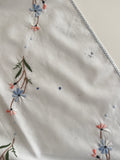 0.84m Morning Walk White Embroidered Small Table Linen