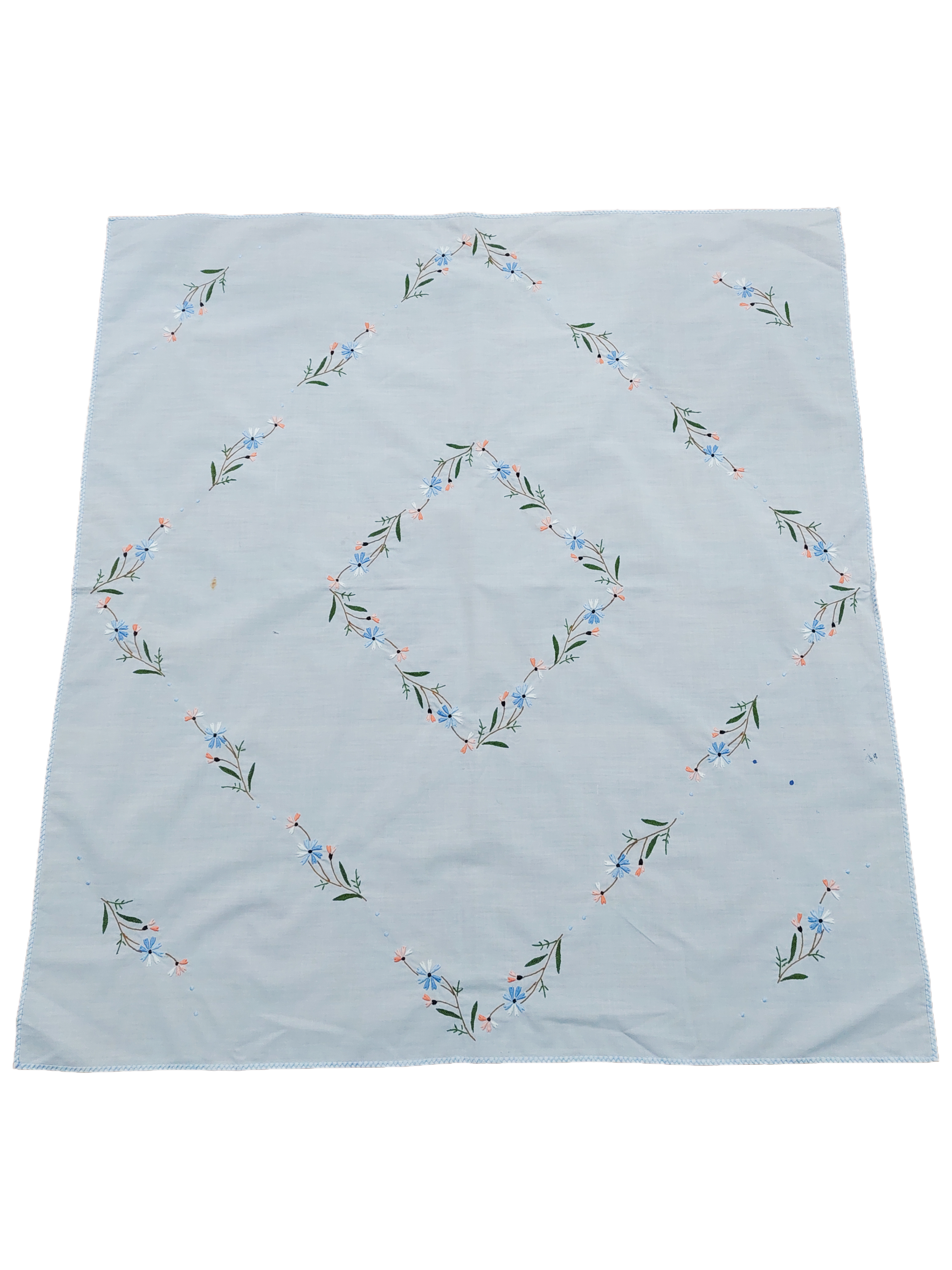 0.84m Morning Walk White Embroidered Small Table Linen