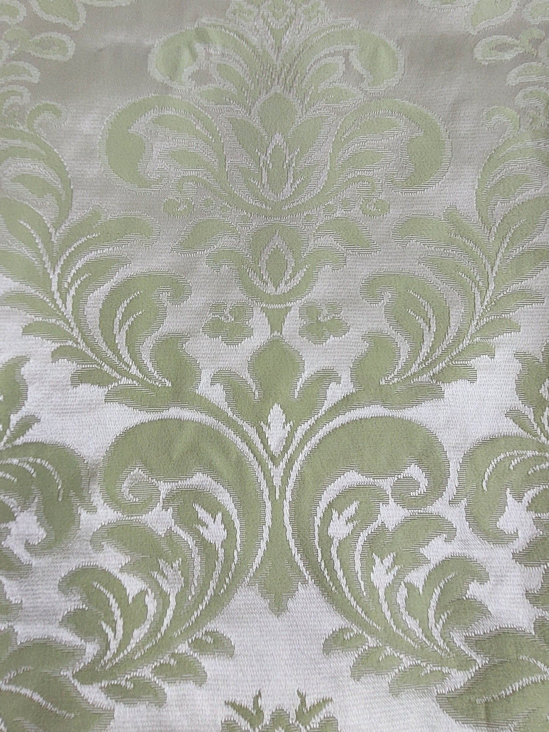 1.45m Royal Hall Metallic Mint Green Antique Damask