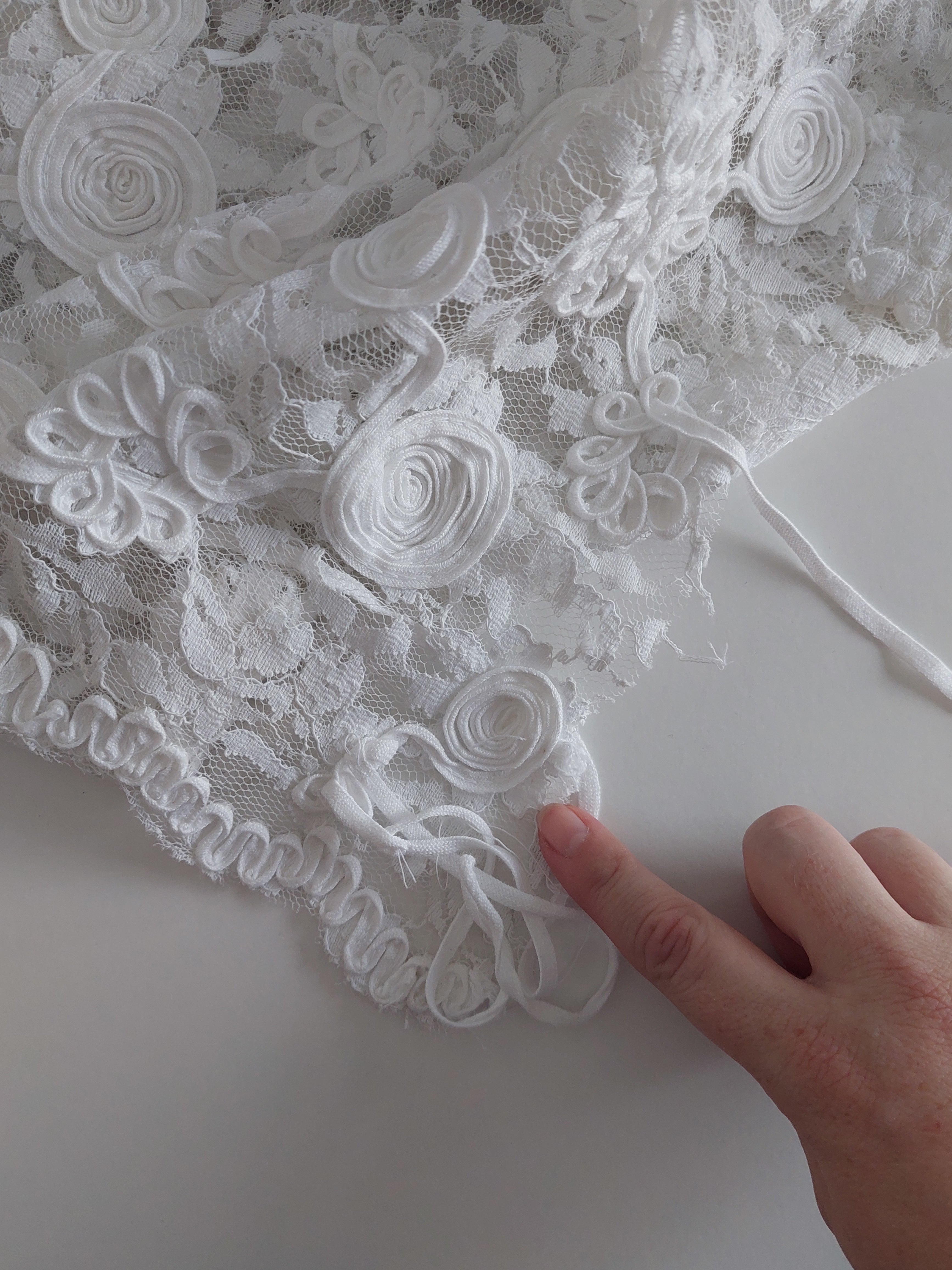 1.3m Henderson's 1960's Embroidered White Bridal Lace