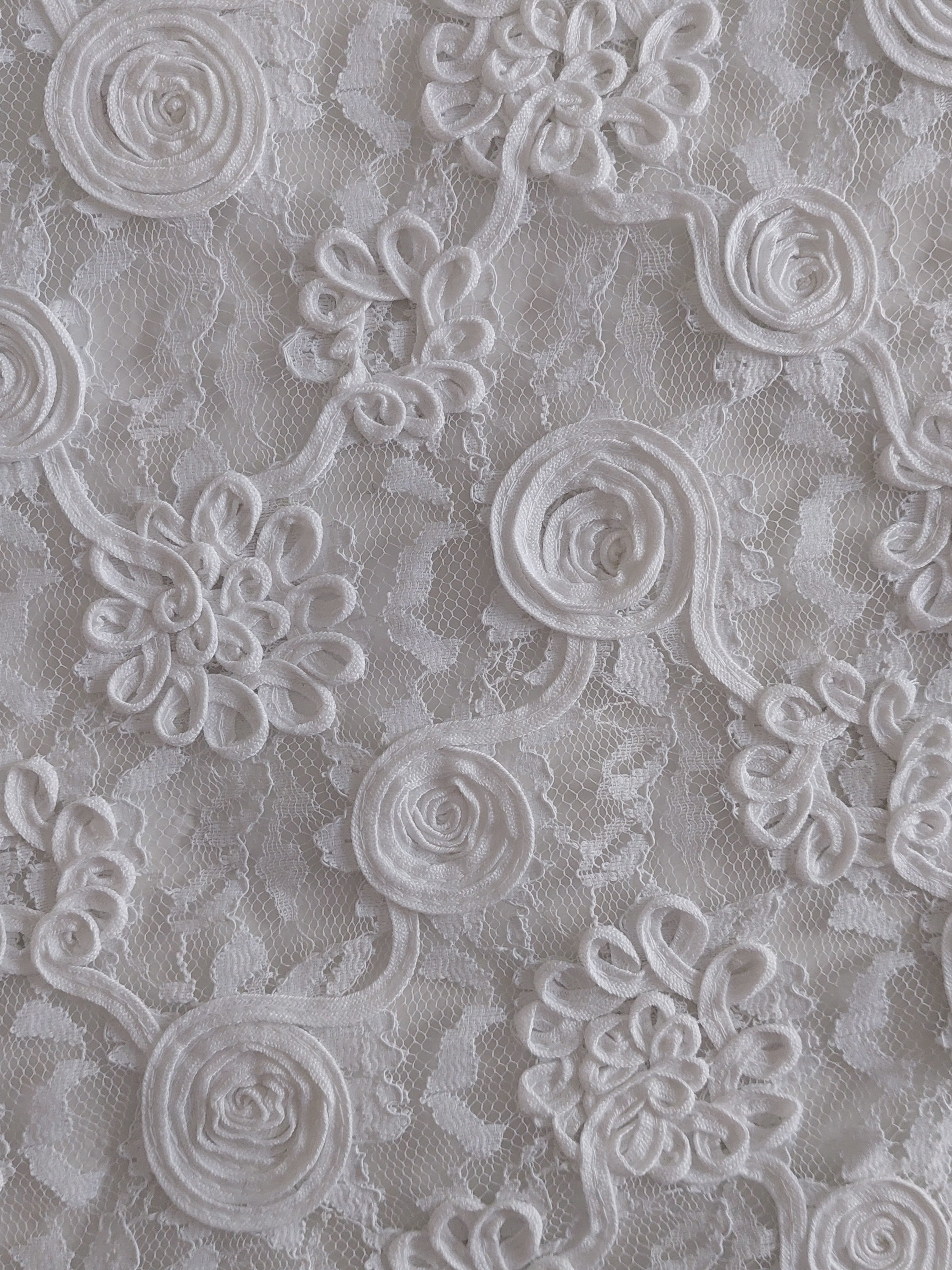 1.3m Henderson's 1960's Embroidered White Bridal Lace